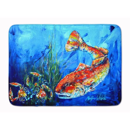 Carolines Treasures Scattered Red Fish Machine Washable Memory Foam Mat MW1214RUG